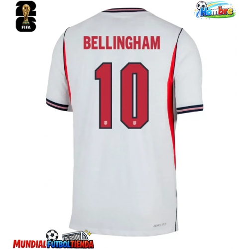 Camiseta Inglaterra Jude Bellingham #10 Primera Equipación Replica Mundial 2026 mangas cortas